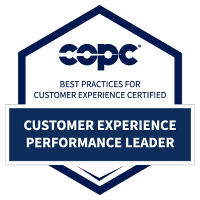 COPC Best Practices for Customer Experience certified: Customer Experience Performance Leader